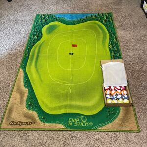 GoSports Chip n' Stick Golf Game including 16 grip balls and mat